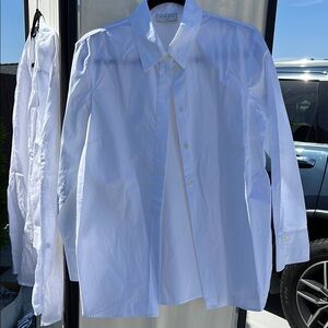 Sandro White Dress Shirt Crisp Cotton Formal